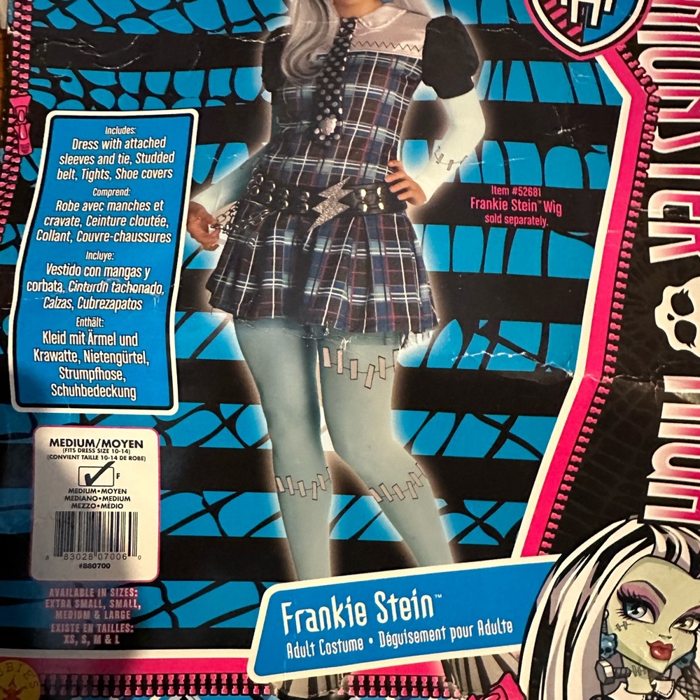 Frankie Stein Kids Costume - Blue and Black